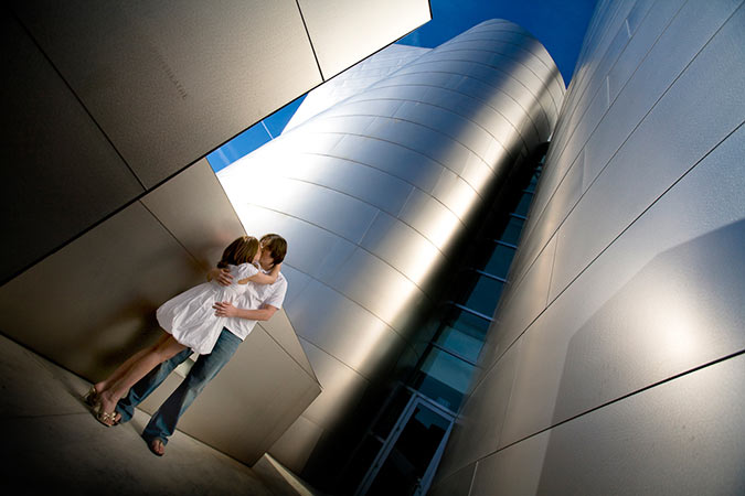 Walt Disney Concert Hall Wedding Engagement Photography - Los Angeles