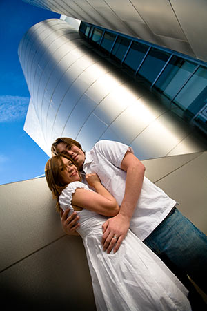 Walt Disney Concert Hall Wedding Engagement Photography - Los Angeles