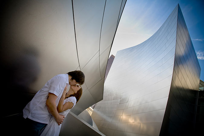 Walt Disney Concert Hall Wedding Engagement Photography - Los Angeles