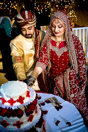 Los Angeles Muslim Wedding Photography - Cake Cutting